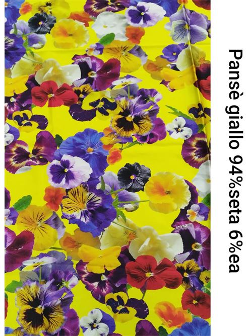 seta stretch con motivo Laboratorio Capri | SETA STRETCHPANSEGIALLO